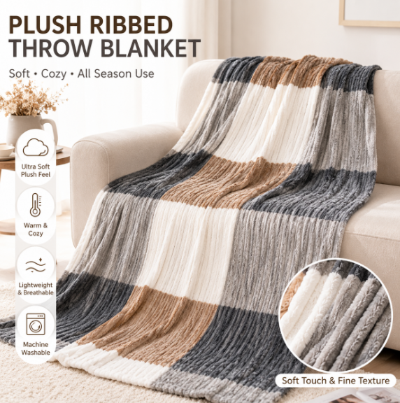 High quality warm soft fleece blankets 6 X 6 Super Softwarm Fleece Blankets
