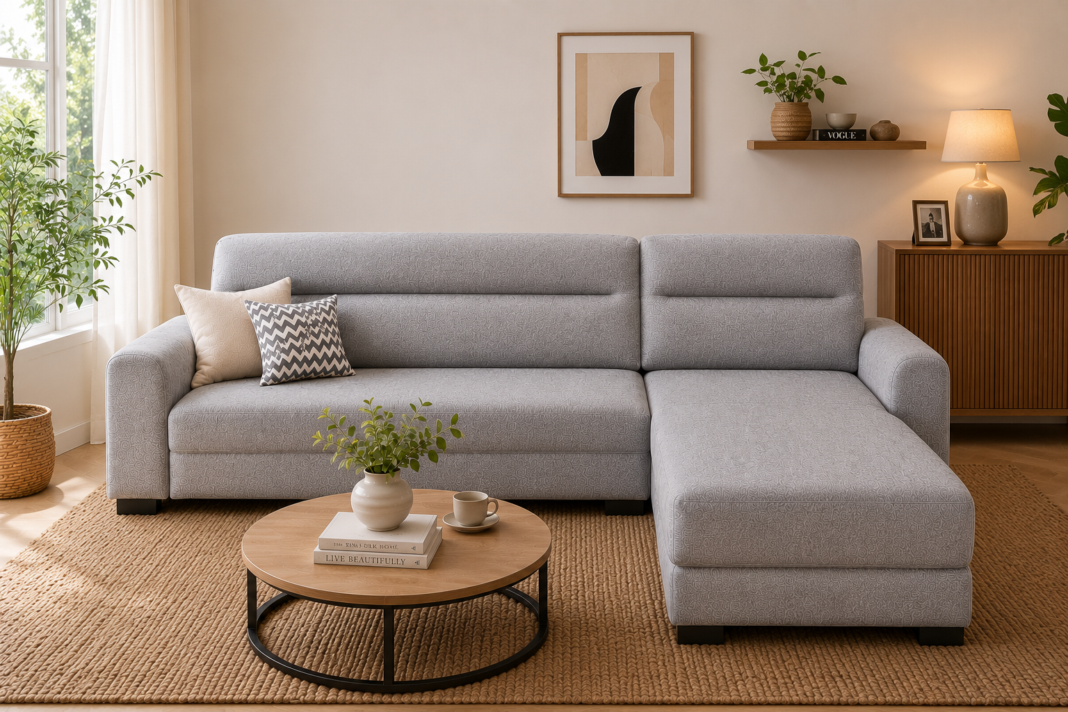 Extra Spacious Large 5-6 Seater L-Shaped Sofa, Spacious & Comfortable Couch for Modern Living Room,Extra Spacious L-Shaped Sofa,Deep Seat Comfortable Sofa