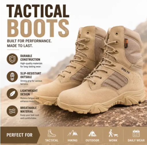 Top Quality Men's Shoes Fashion  Boots Ankle Bootie Jungle Boots, Hiking Boots, Desert Boots, Combat Boots, Tactical Boots, High Top Short Boots Military shoe，Good Quality Jungle Boots