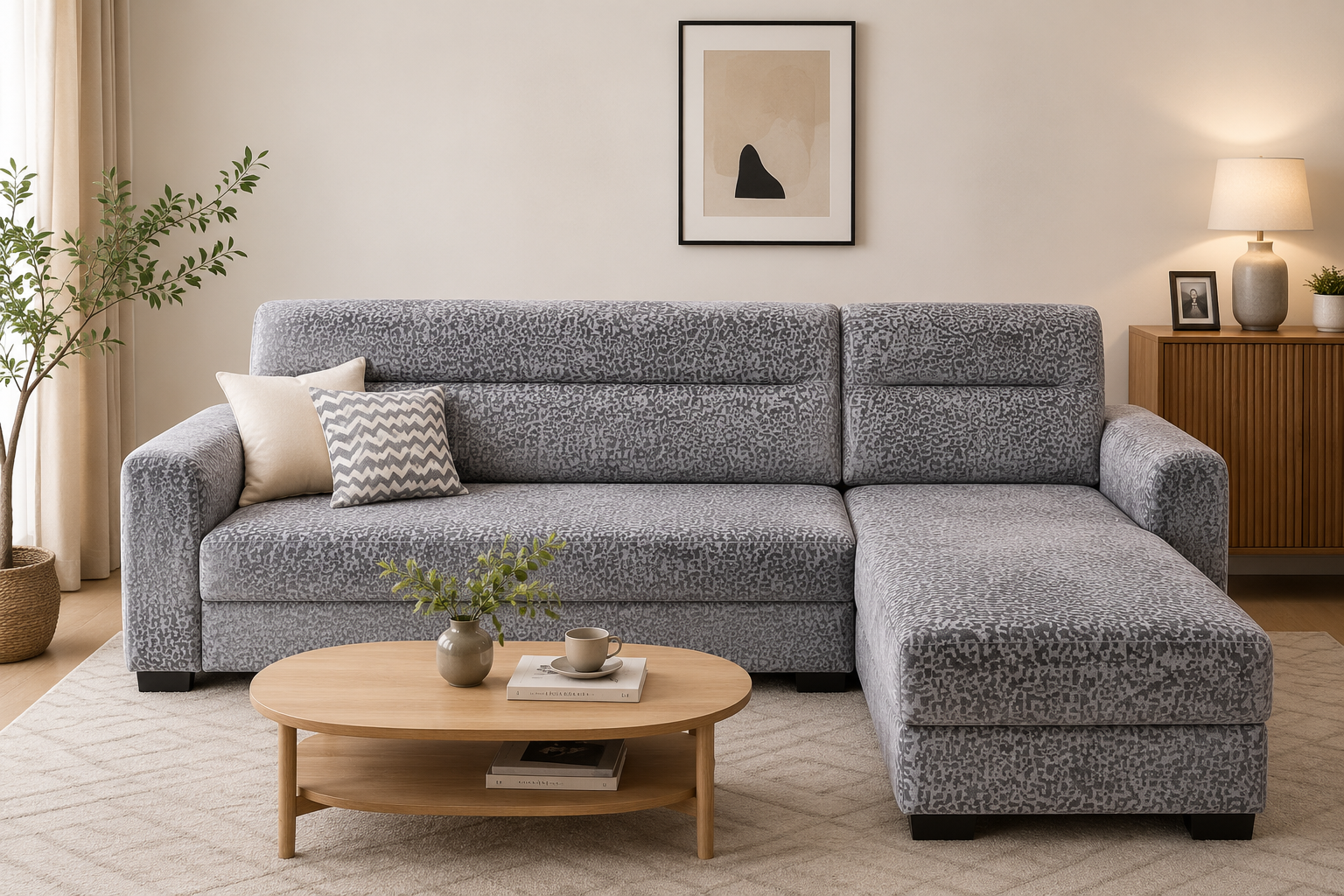 Extra Spacious Large 5-6 Seater L-Shaped Sofa, Spacious & Comfortable Couch for Modern Living Room,Extra Spacious L-Shaped Sofa,Deep Seat Comfortable Sofa