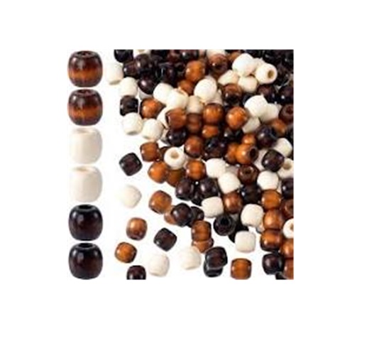 100pcs Wooden Hair Beads Accessories