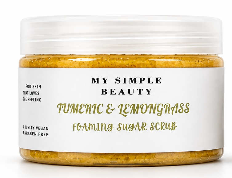 Turmeric & Lemongrass Foaming Sugar Scrub 250g