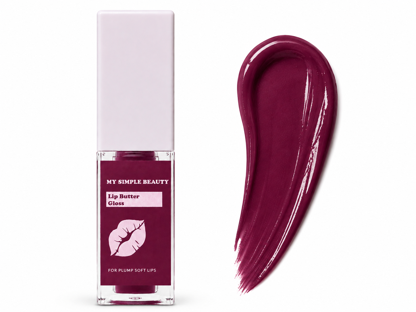 Plumping Lip Butter Gloss (Burgundy Drip) For Softer , Hydrated ,Super Shine Lips view 2