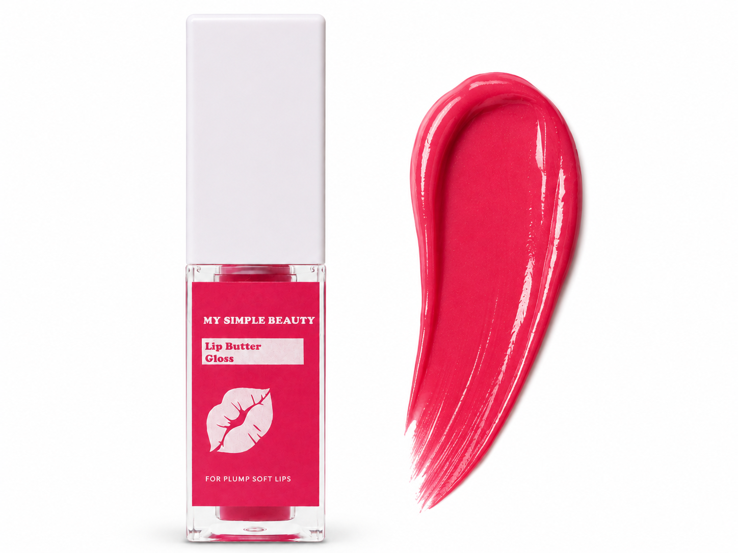 Plumping Lip Butter Gloss (Red Glaze) For Softer , Hydrated ,Super Shine Lips