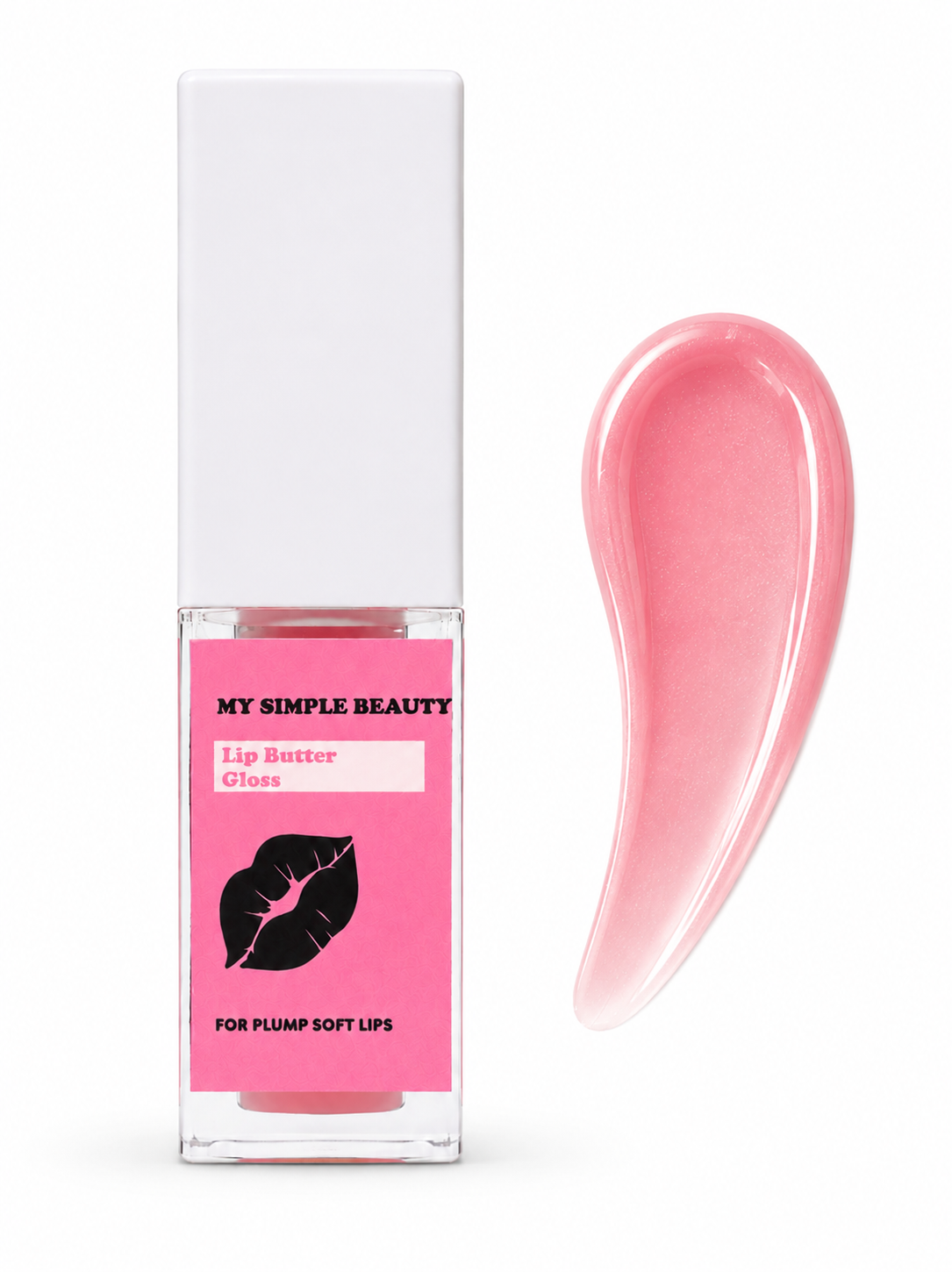 Plumping Lip Butter Gloss (Baby Pink Drip) For Softer , Hydrated ,Super Shine Lips