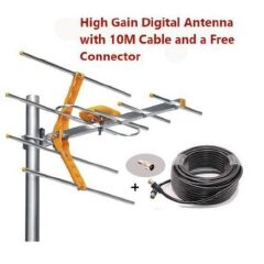 Digital TV Aerial+10mtr Cable+Free Connector