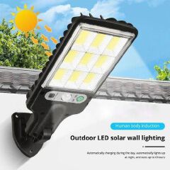 Jingxin LED Solar Flood Light Motion Sensor Security Wall Street Yard Outdoor Lamp