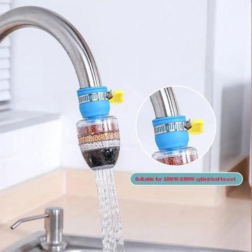 Kitchen Faucet Tap 5 Layers Activated Carbon Water Filter Purifier( BLue)