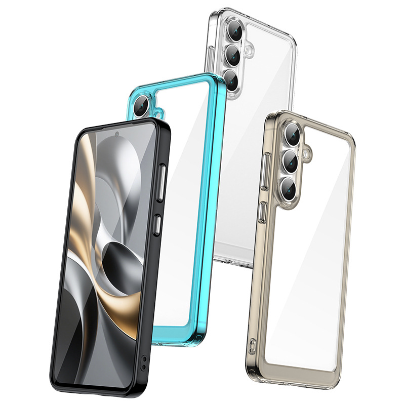 Samsung Galaxy M35 M06 M16 M56 M36 F56 XCover 7 Case, Clear Designed Shockproof Phone Case, Bumper Hybrid Transparent Cover for Samsung Galaxy M35 M06 M16 M56 M36 F56 XCover 7
