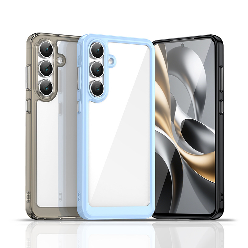 Samsung Galaxy M35 M06 M16 M56 M36 F56 XCover 7 Case, Clear Designed Shockproof Phone Case, Bumper Hybrid Transparent Cover for Samsung Galaxy M35 M06 M16 M56 M36 F56 XCover 7