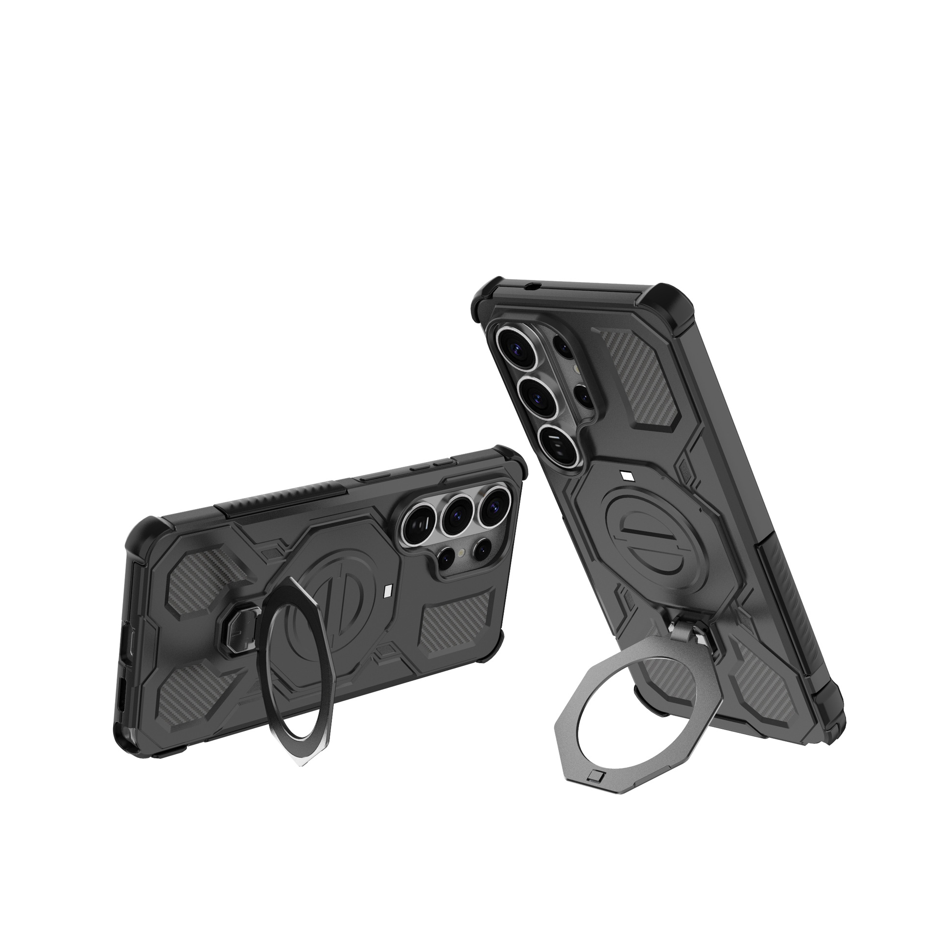 Samsung Galaxy S26 Ultra S25 S24 Ultra M56 M36 A56 A36 A55 A37 A57 Magnetic Ring Case 360° Rotatable [Military-Grade Drop Protection] + Metal Plate for MagSafe Phone Case