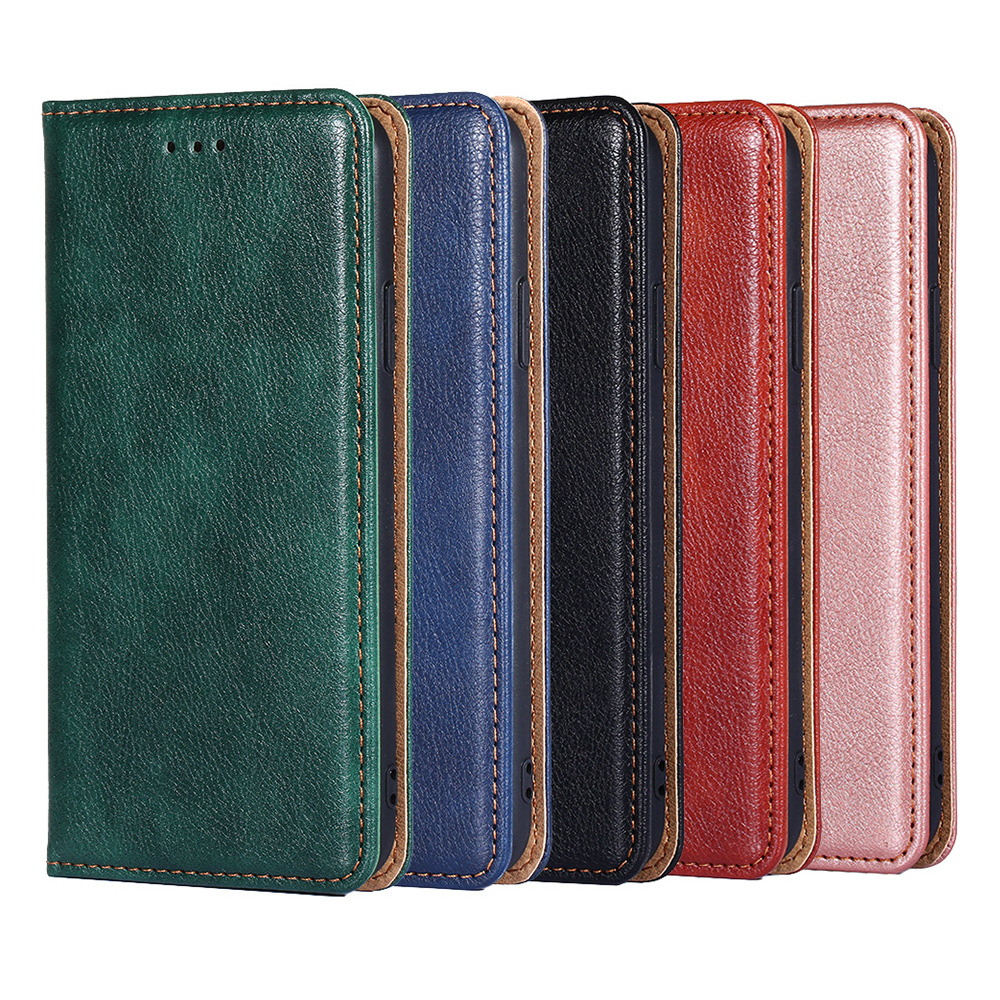 Tecno Spark 50 Leather Case, Wallet Folio Case with Magnetic Closure Kickstand Card Slots Flip Book Cover