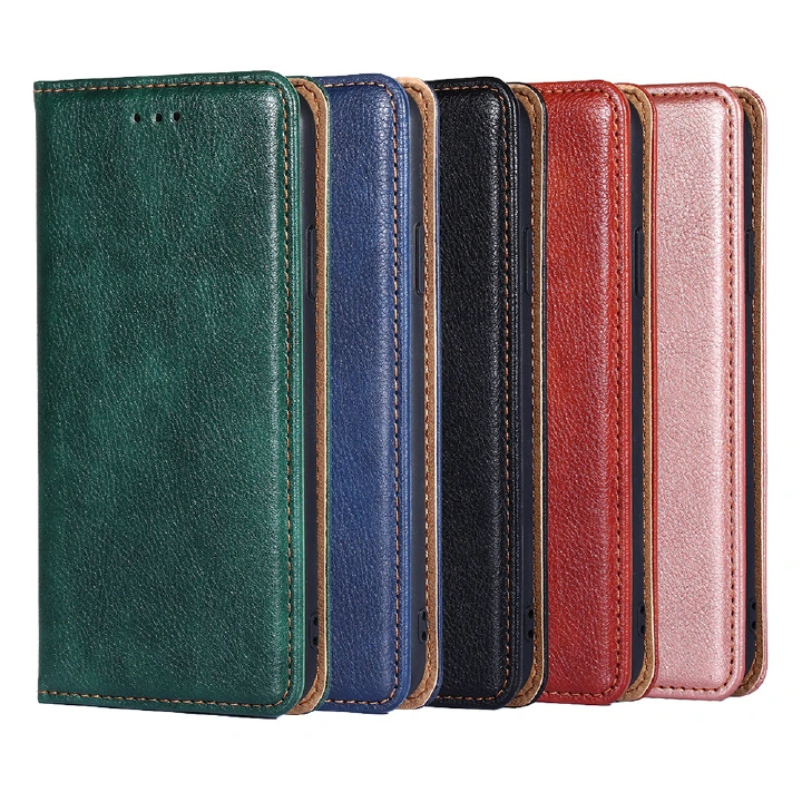 Tecno Spark 50 Leather Case, Wallet Folio Case with Magnetic Closure Kickstand Card Slots Flip Book Cover