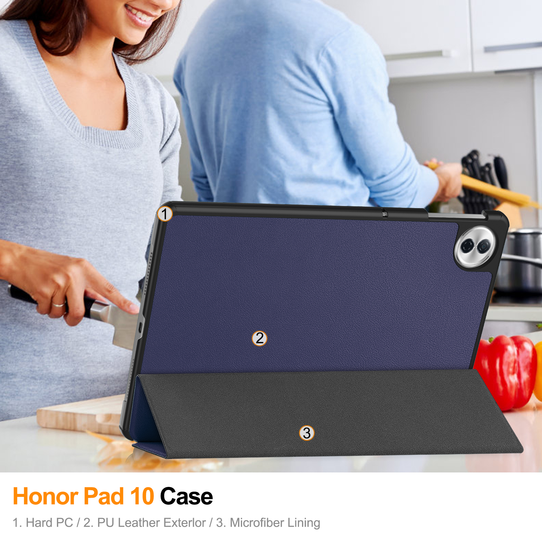 Honor Pad 20 Pad 10 12.1 inch Tablet Case,Multi-Viewing Angles, PU Leather Smart Cover with Auto Sleep Wake Feature for Honor Pad 20 Pad 10 12.1 inch