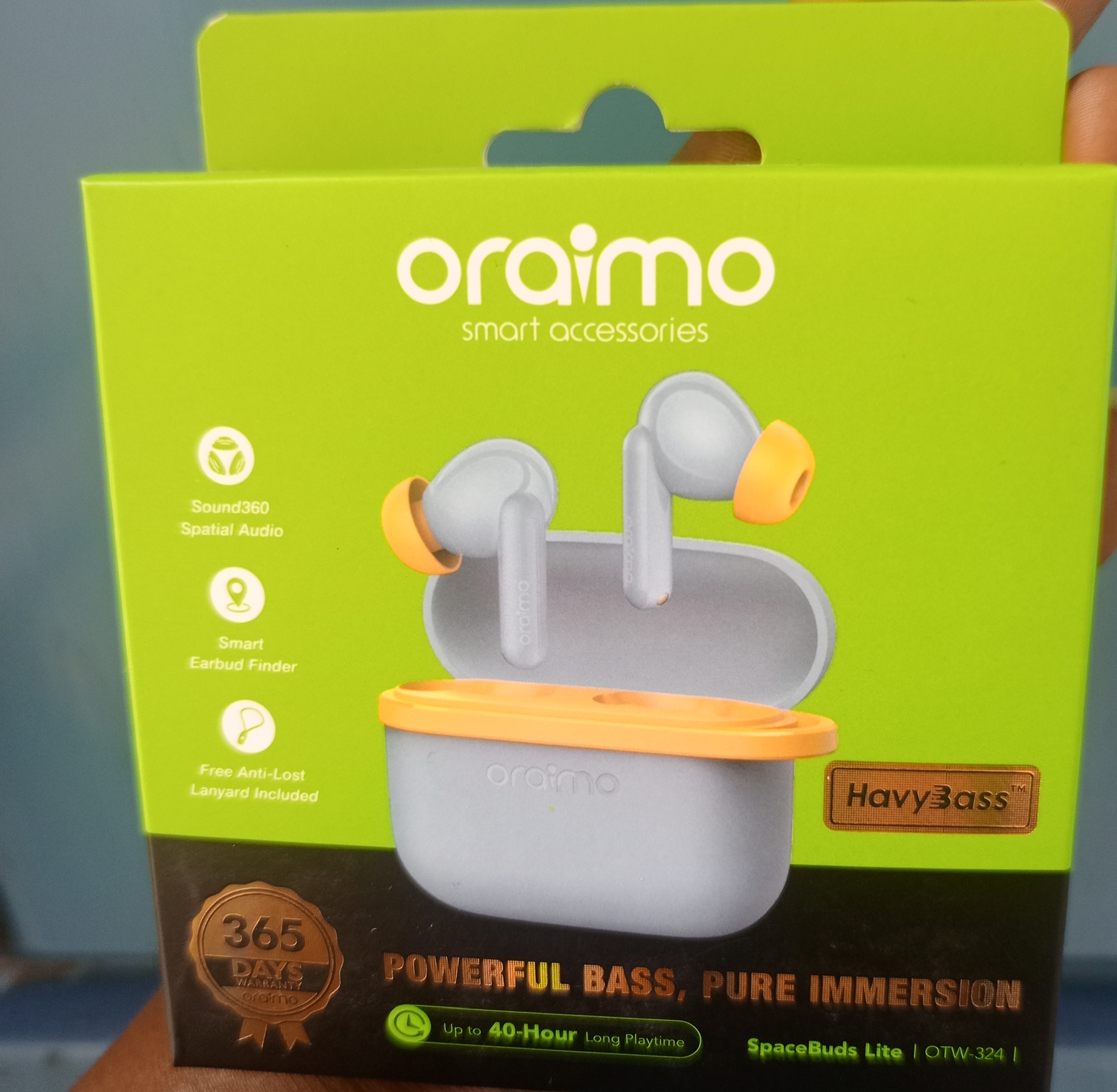 NEW LAUNCH! Oraimo SpaceBuds Lite Sound 360 Anti-Lost True Wireless Earbuds 🔹Sound360 Spatial Audio🔹 Smart Earbud Finder🔹 Free Anti-Lost Lanyard Included🔹 40-Hr Long Playtime