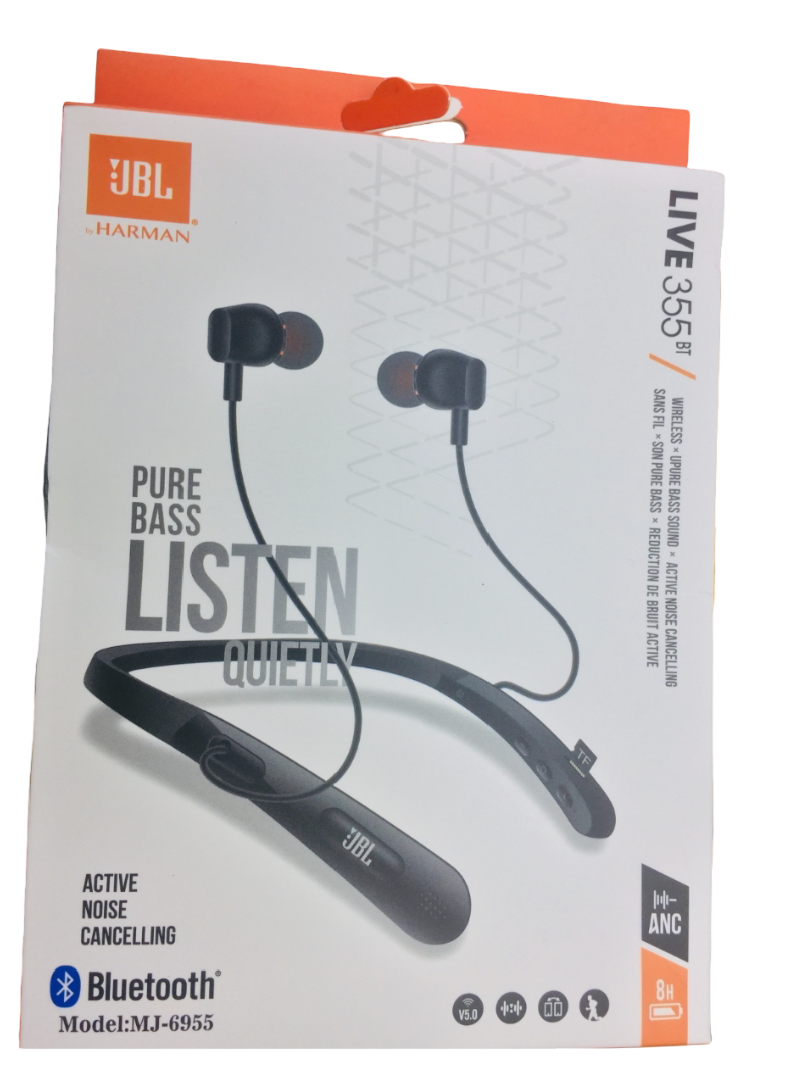 JBL Neckband Wireless Bluetooth Headset – Pure Bass & Magnetic Earbuds, Noise Cancelling, Flexible Sports Neckband with Hi-Res Audio, Built-in Mic for Calls