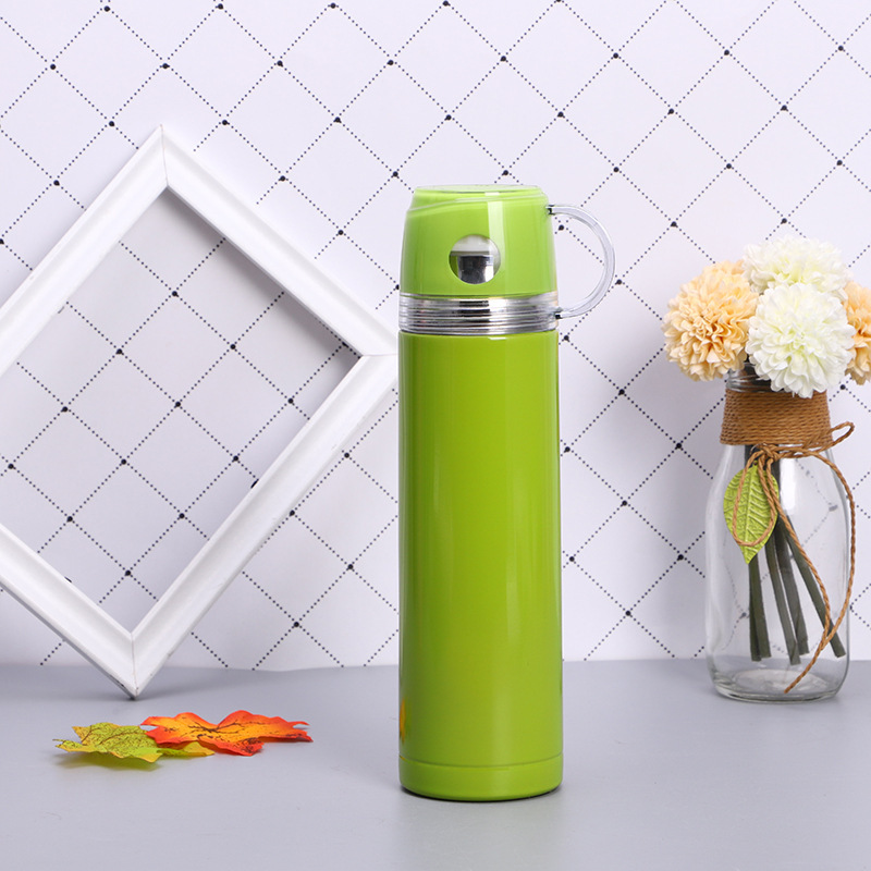 Jamespot 500ml Stainless Steel Vacuum Flask – Double-Wall Insulated Thermal Bottle with Integrated Cup Lid, Leak-Proof Travel Flask for Hot & Cold Drinks, Office, Travel & Camping