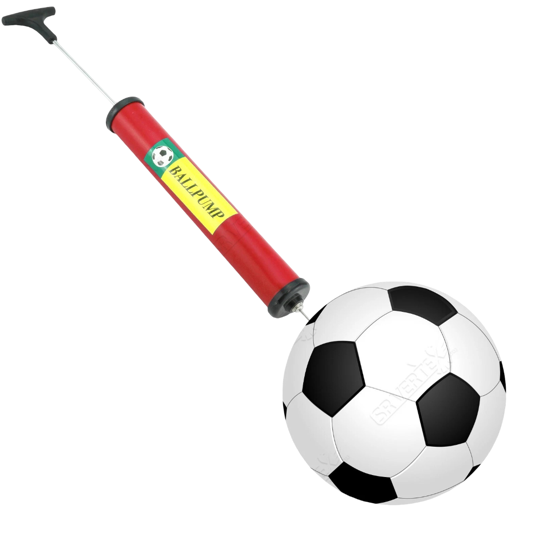 Precision  Football Inflating Hand Air Pump with Valve Adaptor & Needle – Portable Manual Ball Pump for Soccer Balls, Basketballs, Volleyballs, Rugby Balls & Inflatables