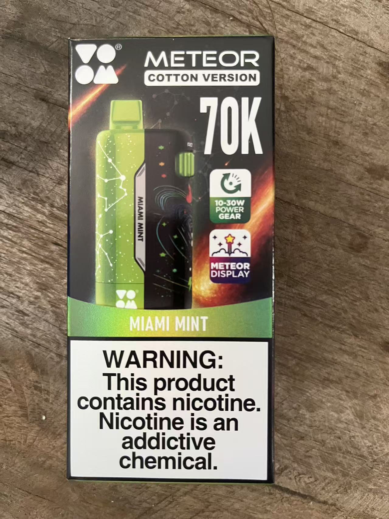 High-End 70,000 Puffs Vape | Massive 70K Puff Count | 10-30W Adjustable Wattage | Vibrant Meteor Screen | Mint