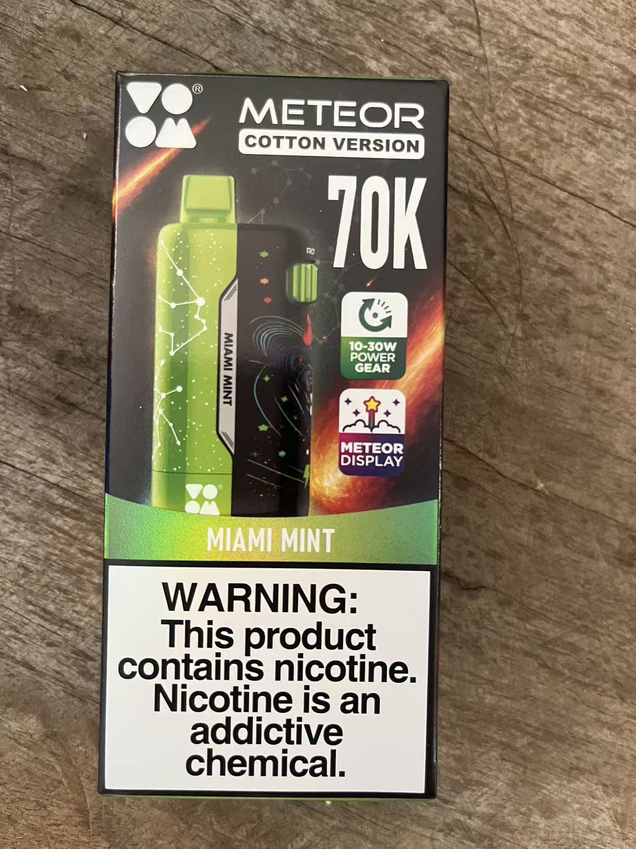 High-End 70,000 Puffs Vape | Massive 70K Puff Count | 10-30W Adjustable Wattage | Vibrant Meteor Screen | Mint