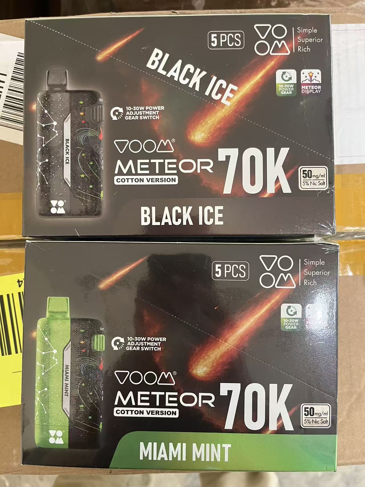 High-End 70,000 Puffs Vape | Massive 70K Puff Count | 10-30W Adjustable Wattage | Vibrant Meteor Screen | Mint