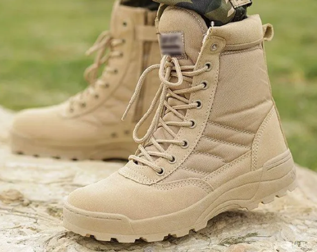 FuXing Men's Shoes Boots Ankle Bootie Jungle Boots, Hiking Boots, Desert Boots, Combat Boots, Tactical Boots, High Top Short Boots Military shoe，Good Quality Jungle Boots