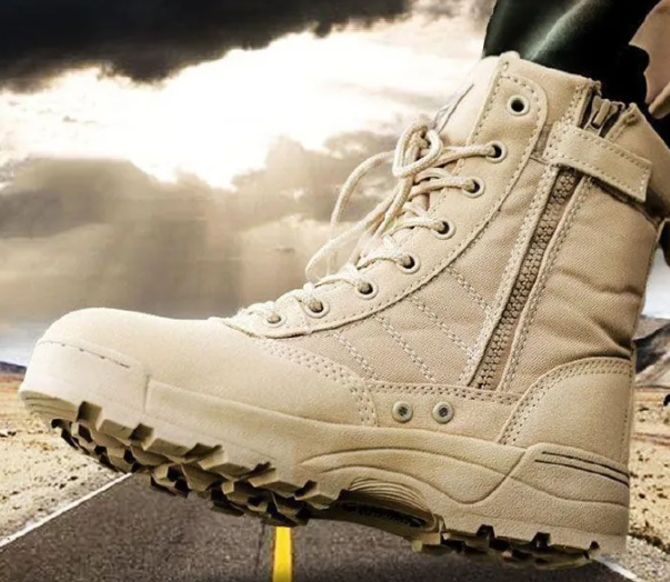 FuXing Men's Shoes Boots Ankle Bootie Jungle Boots, Hiking Boots, Desert Boots, Combat Boots, Tactical Boots, High Top Short Boots Military shoe，Good Quality Jungle Boots