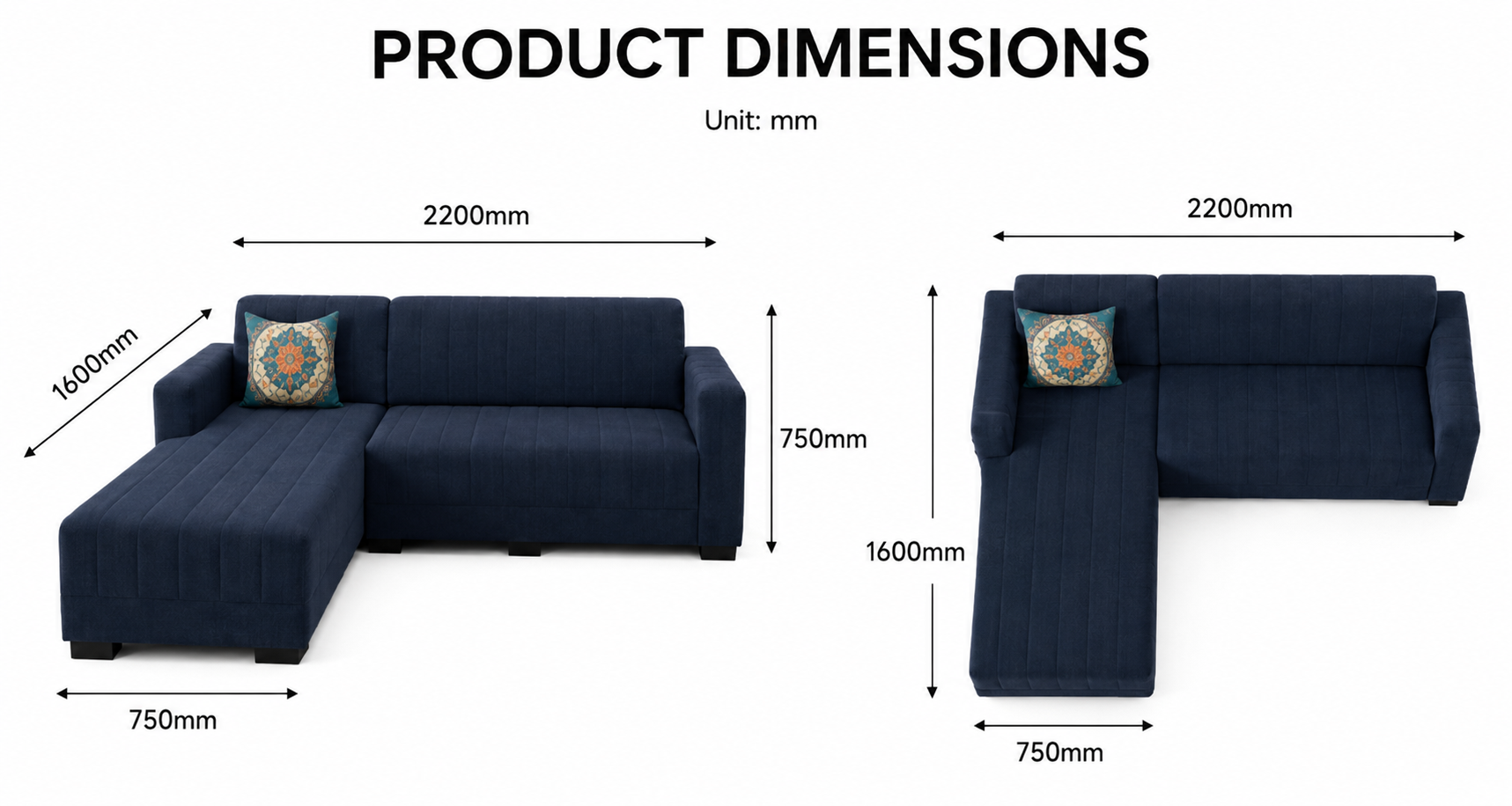 Modern 4-Seater Corduroy L-Shaped Sofa – Minimalist Lounge Couch with Chaise, Soft Fabric Sectional Sofa for Living Room