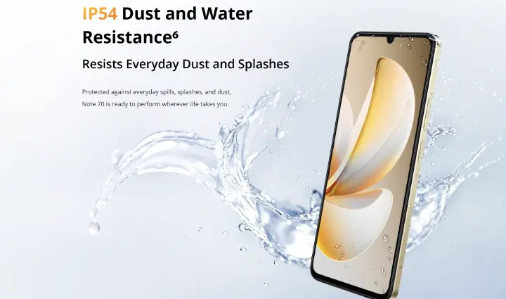 [Limited Offer] New Arrival Realme Note 70 128GB+4GB 6.74'' 90Hz 6300mAh Massive Battery 7.94mm Ultra Slim 13MP AI Cam IP54 Waterproof Android 15 Type-C 4G Dual-SIM Smart Phones