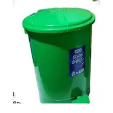 Small Kenpoly Pedal Bin No3 – 6 Litres Compact Hands-Free Dustbin with Foot Pedal, Durable Plastic Waste Bin for Home, Office, Kitchen & Bathroom Use