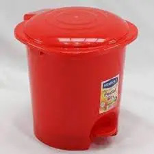 Small Kenpoly Pedal Bin No3 – 6 Litres Compact Hands-Free Dustbin with Foot Pedal, Durable Plastic Waste Bin for Home, Office, Kitchen & Bathroom Use