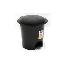 Small Kenpoly Pedal Bin No3 – 6 Litres Compact Hands-Free Dustbin with Foot Pedal, Durable Plastic Waste Bin for Home, Office, Kitchen & Bathroom Use