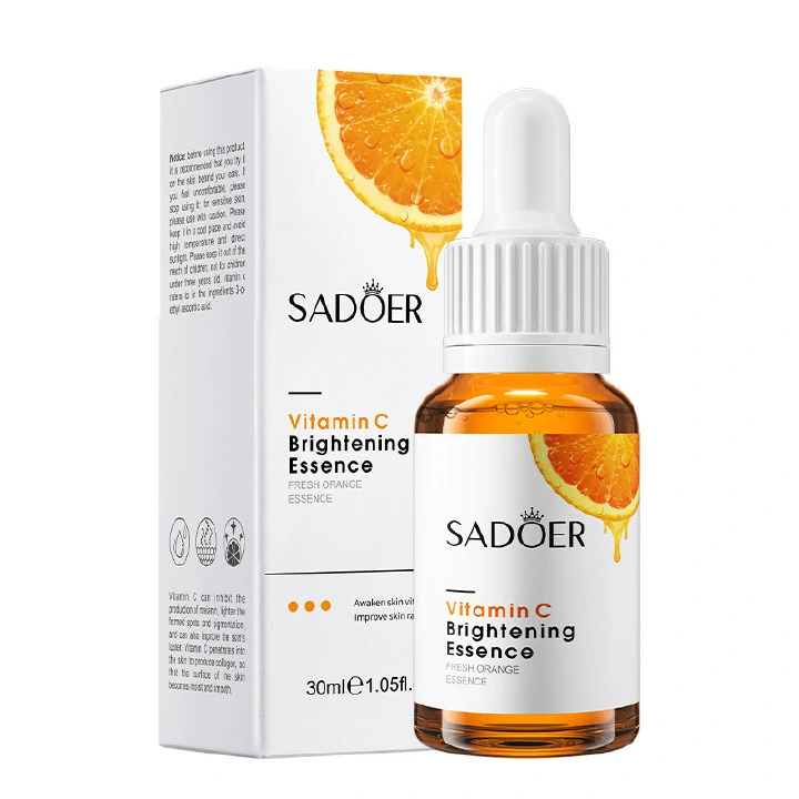 SADOER Vitamin C Serum Whitening Essence Turmeric Antioxidant Serum Aloe Vera Moisturizing Face Serum Anti Wrinkle Anti Aging Skin Care Brightening Pomegranate Essence Deep Hydration Fade Acne Mark
