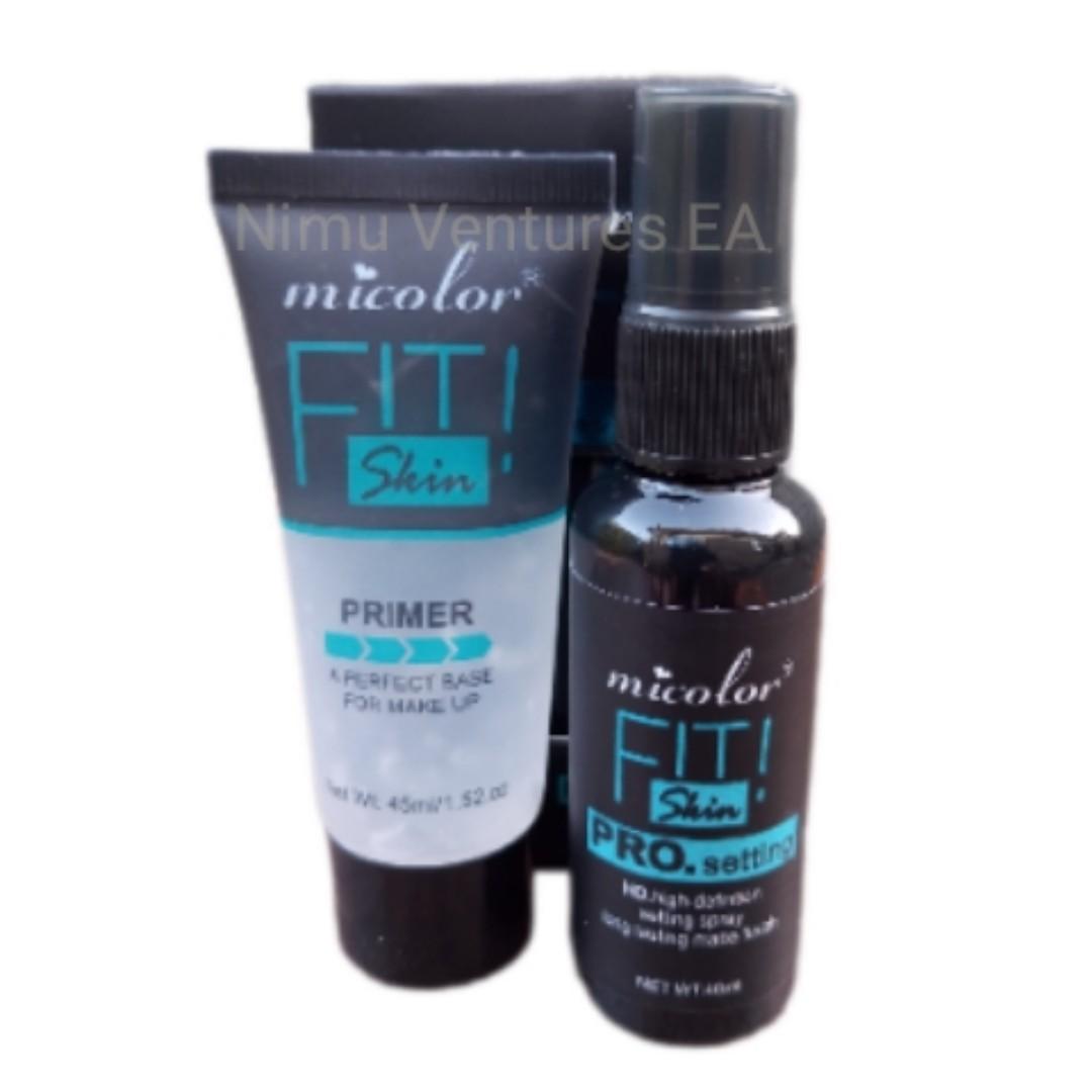 2 In 1 Micolor Fit Skin Primer + Pro. Setting Spray Fixer HD High Definition long lasting Matte finish base Fit for Makeup view 7
