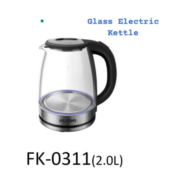 2L Glass Kettle Ailyons Kettle Electric Jug Heater for Boiling Water – Ideal Kitchen Appliance Ailyons