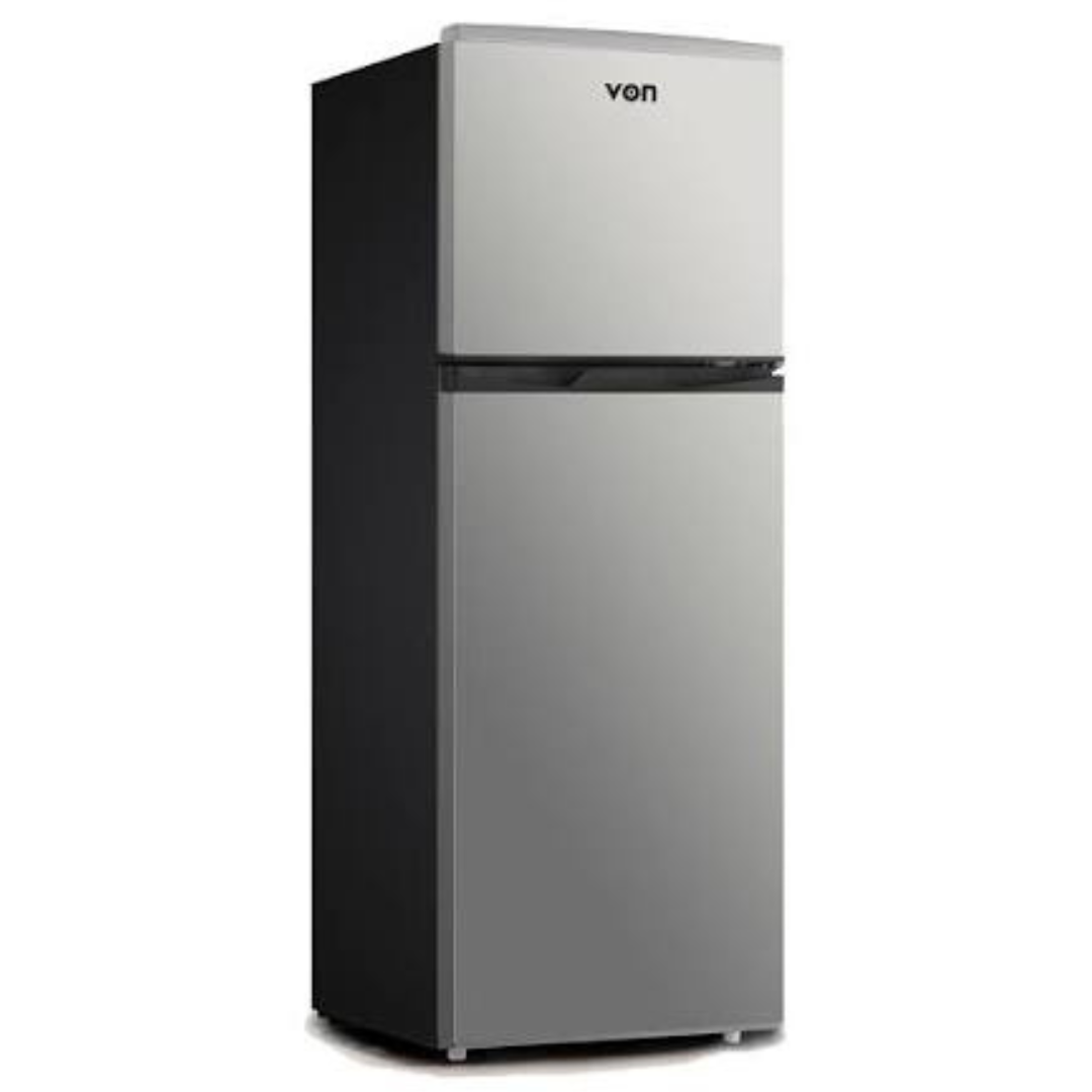 VON VART-19DHS Double Door Fridge, Top Mount Freezer- 136L