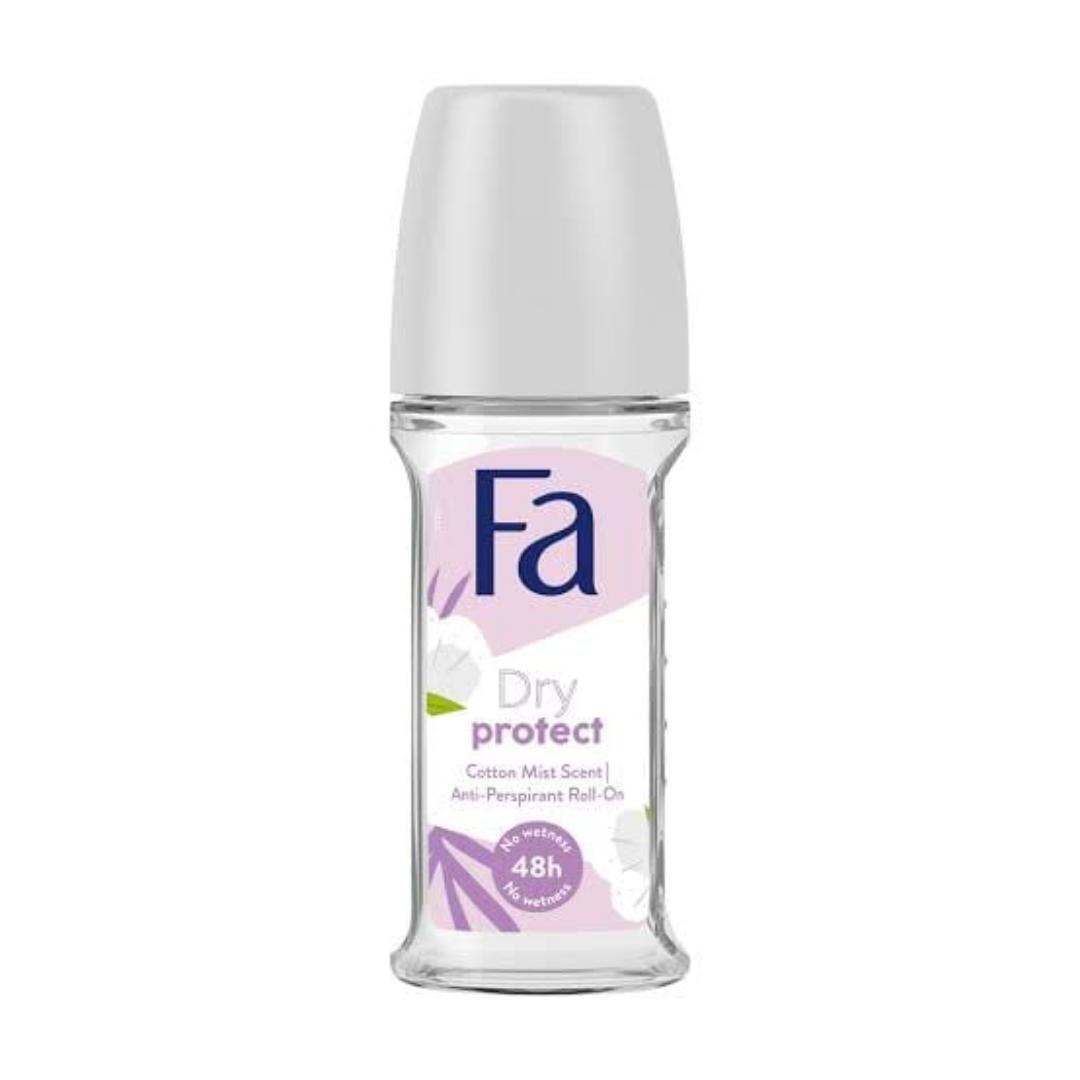 Fa Dry Protect Antiperspirant Roll-On 50ml, 48H Sweat & Odour Protection, Quick Dry Formula, Skin-Friendly Deodorant, Long-Lasting Freshness, Refreshing Scent, Effective Underarm Protection