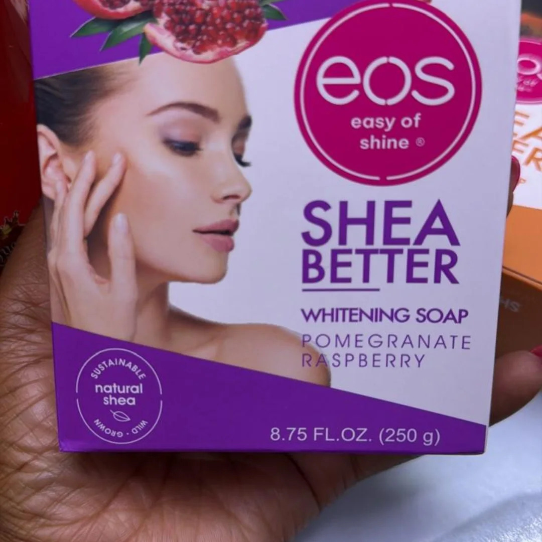 2 Packs EOS Sparkling Amber Shea Better 24H Moisture Body Lotion 473ml + EOS Pomegranate Raspberry Soap 250g – 24H Hydrating Body Care Set, Moisturizing Lotion & Cleansing Soap for Soft, Smooth