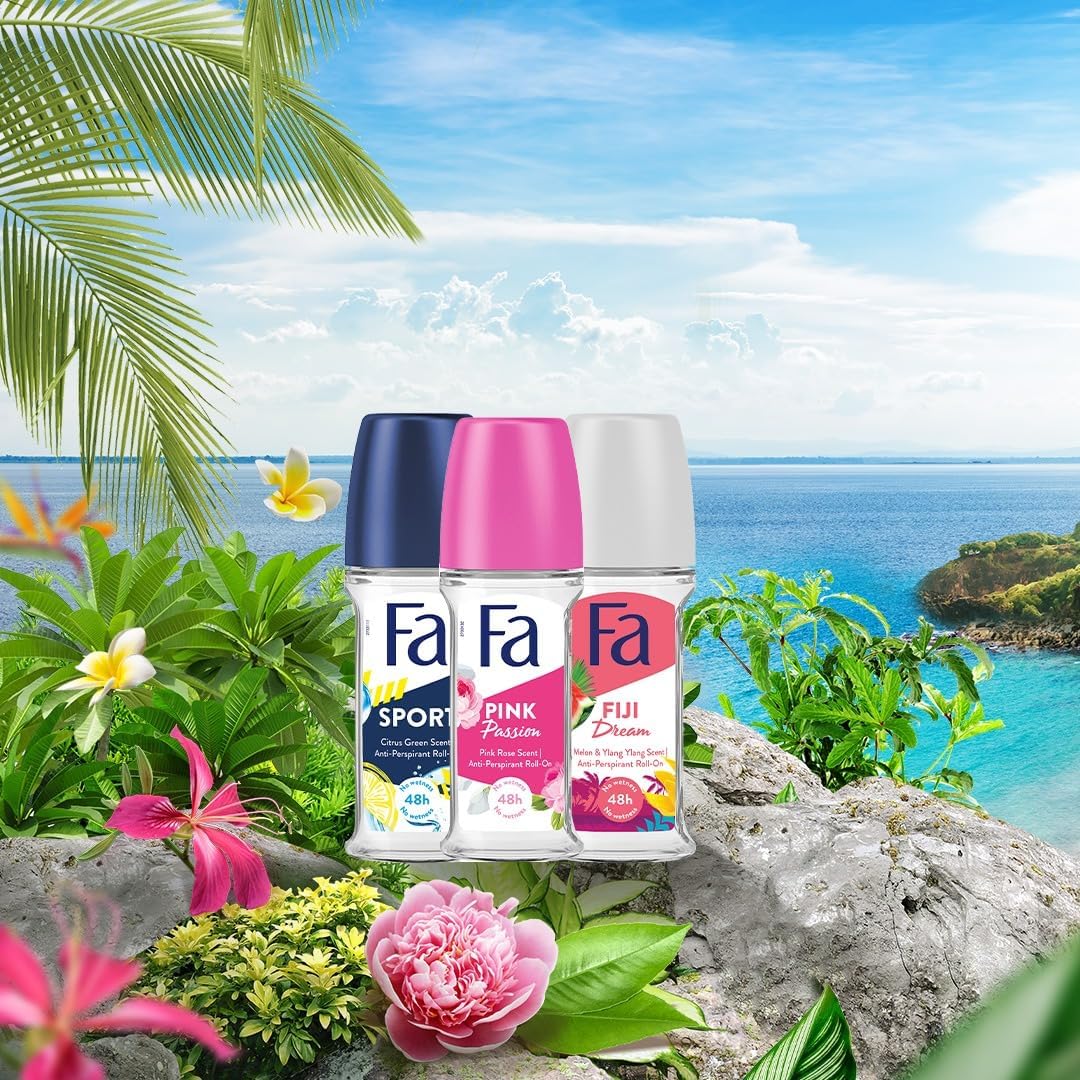 FA Pink Passion Antiperspirant Roll-On 50ml

Stay fresh and confident throughout the day with FA Pink Passion Antiperspirant Roll-On. Designed to provide up to 48 hours of effective sweat and odor pro