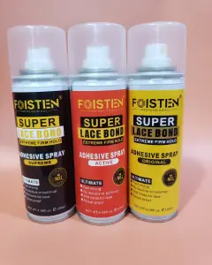 FOISTEN SUPER LACE BOND ADHESIVE SPRAY – 230ML Specially designed for lace front wigs, closures, frontals, toupees and hair systems