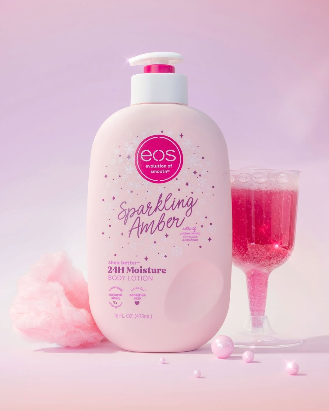 2 Packs EOS Shea Better Cashmere Body Wash 1000ml + Sparkling Amber Lotion 473ml – Moisturizing Body Care Set, Hydrating Shower Gel & Body Lotion for Soft, Smooth, Nourished & Healthy-Looking Skin