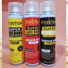 FOISTEN SUPER LACE BOND ADHESIVE SPRAY – 230ML Specially designed for lace front wigs, closures, frontals, toupees and hair systems