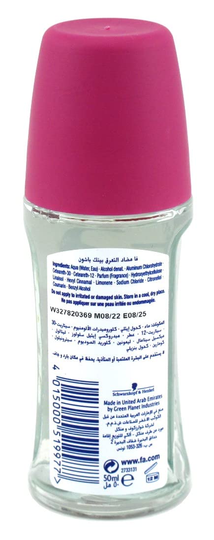 FA Pink Passion Antiperspirant Roll-On 50ml

Stay fresh and confident throughout the day with FA Pink Passion Antiperspirant Roll-On. Designed to provide up to 48 hours of effective sweat and odor pro