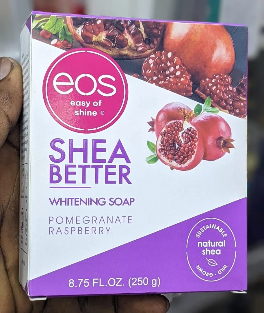 2 Packs EOS Sparkling Amber Shea Better 24H Moisture Body Lotion 473ml + EOS Pomegranate Raspberry Soap 250g – 24H Hydrating Body Care Set, Moisturizing Lotion & Cleansing Soap for Soft, Smooth