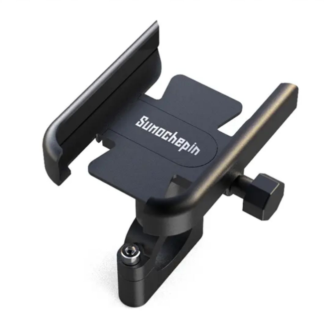 Aluminum Alloy Motorcycle Bicycle Phone Holder Mount Bike Motorbike Rotating Metal E-Bike Scooter Smartphones Cycling Accessories BLACK Durable Anti-Corrosion for 4-7 Inch Smart Phones Metallic