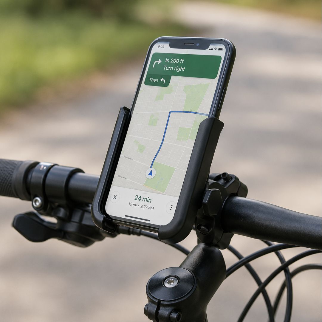Aluminum Alloy Motorcycle Bicycle Phone Holder Mount Bike Motorbike Rotating Metal E-Bike Scooter Smartphones Cycling Accessories BLACK Durable Anti-Corrosion for 4-7 Inch Smart Phones Metallic