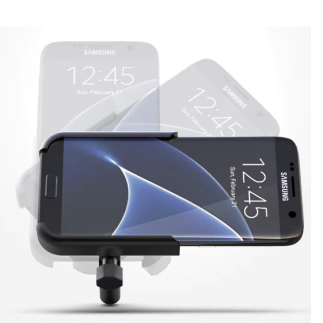 Rotating Metallic Smart Phone Holder Mount Motorbike Bike Aluminum Motorcycle EBike Scooter Smartphones 4–7 Inch Cycling Accessories Bicycle BLACK Trolley Baby Stroller MTB GPS Speedometer Tracker
