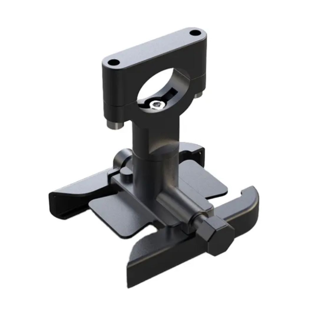 Rotating Metallic Smart Phone Holder Mount Motorbike Bike Aluminum Motorcycle EBike Scooter Smartphones 4–7 Inch Cycling Accessories Bicycle BLACK Trolley Baby Stroller MTB GPS Speedometer Tracker
