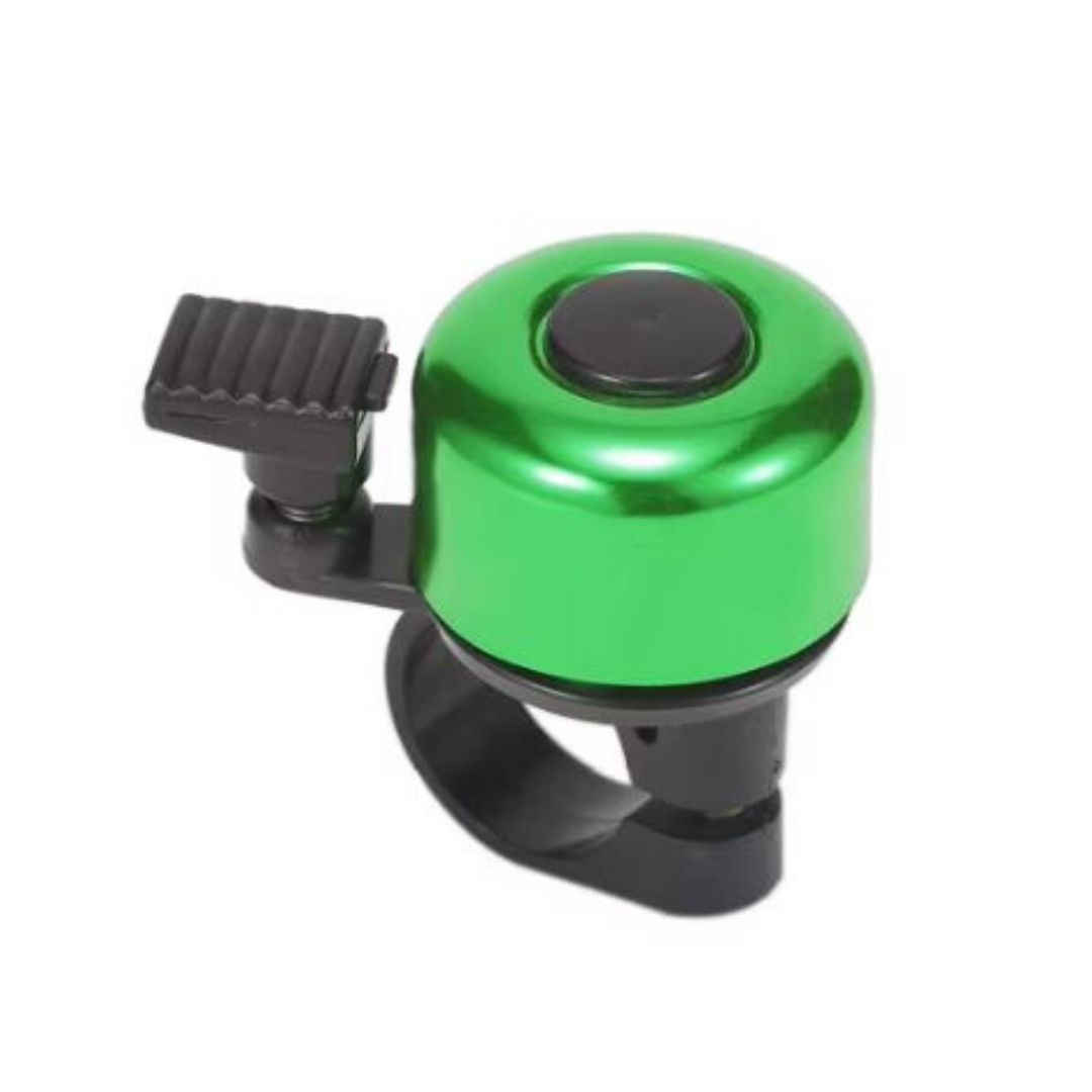 GREEN Aluminum Alloy Bicycle Bell Loud Handlebar Horn Waterproof Mini Bike Safety Ring for MTB Road Bike E-Bike Scooter & Wheelchair Metal Cycling Accessory Warning Ring Durable Thumb Press