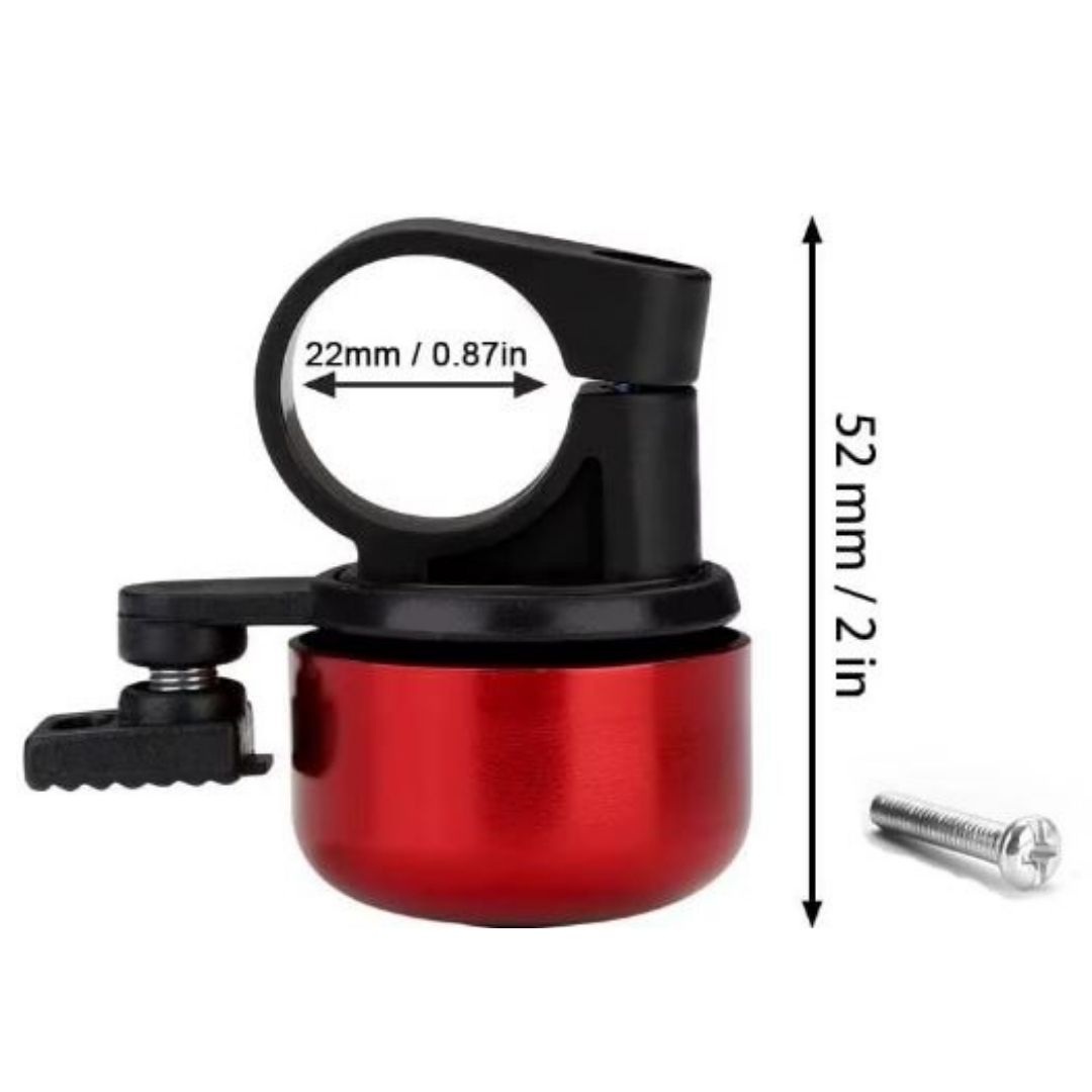RED Metallic Bicycle Bell Loud Aluminum Handlebar Bike Horn for Kids & Adults Waterproof Mini Safety Ring for MTB E-Bike & Scooters Metal Cycling Accessory Mini Small Gadgets Siren SHIMANO SPEAR PART